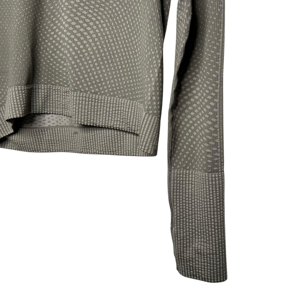 Lululemon Rest Less 1/2 Zip Pullover Sage Green Seamless Knit Size 8 Crop - Picture 4 of 14